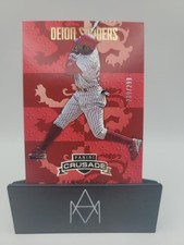 DEION SANDERS - 2025 Panini Crusade #192 Red Parallel #/299 - Cincinnati Reds 