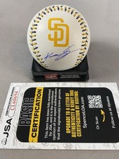 SAN DIEGO PADRES- KRUZ SCHOOLCRAFT AUTOGRAPH TEAM LOGO BASEBALL JSA CL60694