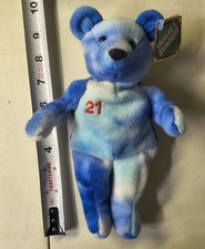 Sammy Sosa 21 Tie Dye Blue 1999 Salvino's Bammers Beanie Bear 8" Chi Cubs