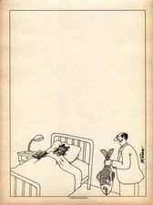 Vintage B. KLIBAN Cat Sick Note Pad Page (Single) Workman Publishing 8.25x11