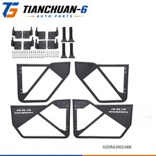 Fit For 2007-2017 Jeep Wrangler Jk 4door Front Rear Side Iron Tube Doors Black