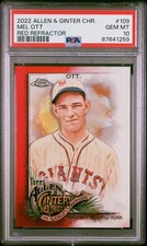 2022 ALLEN & GINTER CHROME RED REFRACTOR #109 MEL OTT 4/5 PSA 10