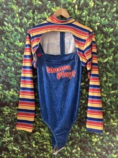 Sexy Forplay Wanna Play? Bodysuit Chucky Doll Costume 2 Piece