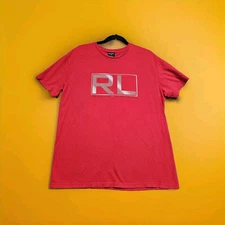 RALPH LAUREN RL Polo Sport  Graphic T Shirt Red Cotton Size M GUC