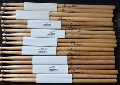 7 Paar DIMAVERY DDS-5A Eiche +2 Paar DDS-Rock  Ahorn Schlagzeug Drumsticks
