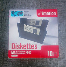 Imation Black Diskettes MAC Formatted 1.40MB 10 Pack Sealed