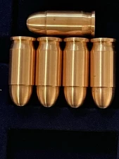5 x 1 Silvertowne 1 Oz .999 Solid Copper Bullets .45 Caliber (Qty of 5)