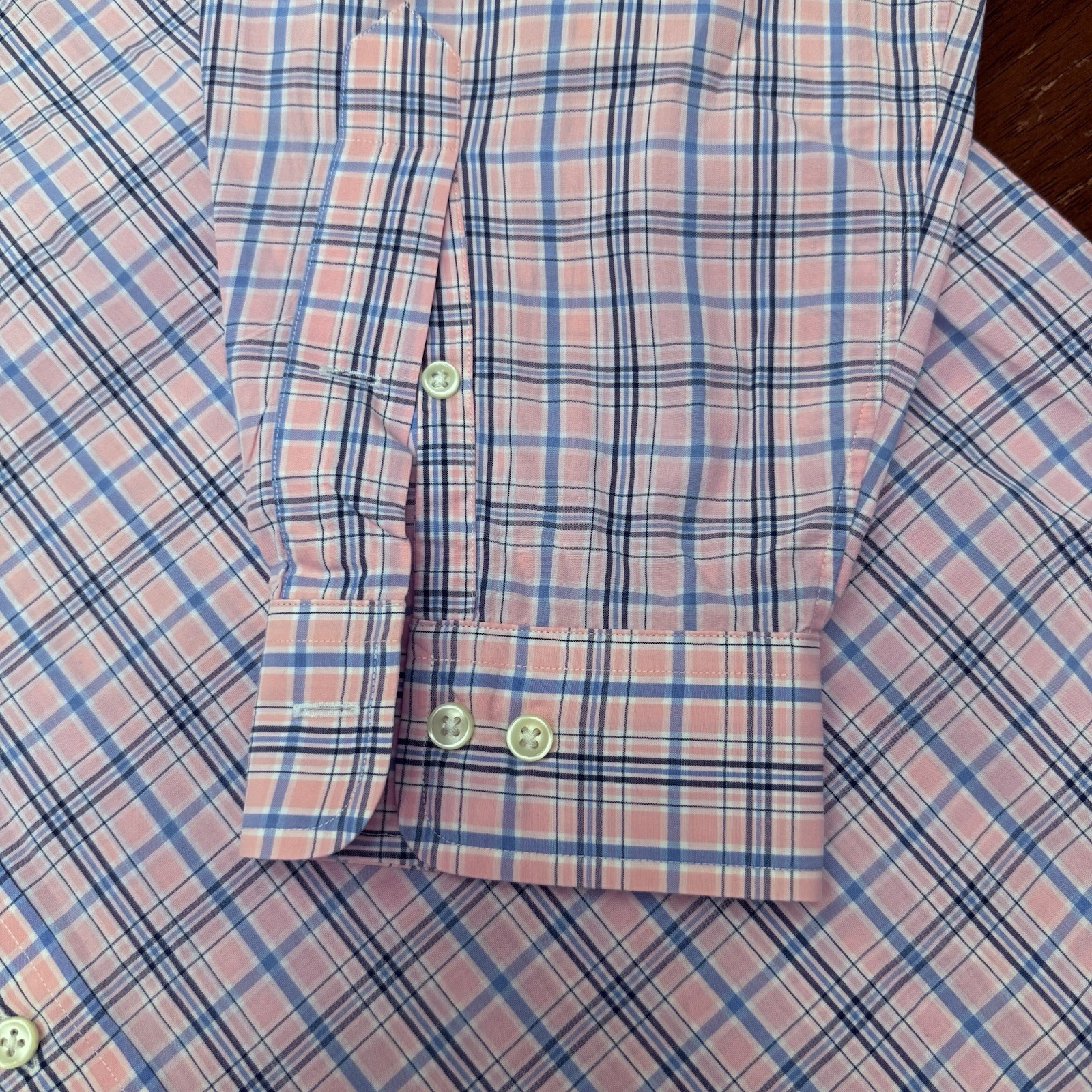 Vtg Polo Ralph Lauren Classic Fit Long Sleeve Button Up Pink Plaid Men's XL thumbnail 3