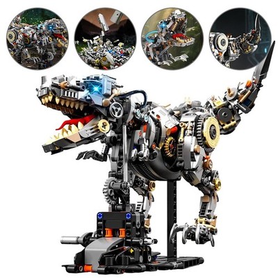 Mechanischer Dinosaurier T-Rex Bausteine 1268 Teile Technik Baukasten LED Kinder