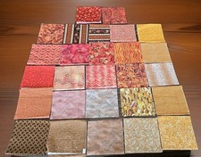 Misc WOF Cuts- LOT OF 27- Harvest Leaf Floral Pumpkins Quilt Fabric 5-6"Hx40-44W