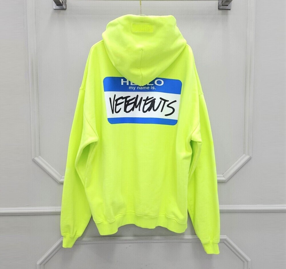 vetements Hello My Name Oversized Hoodie 94578427 | eBay