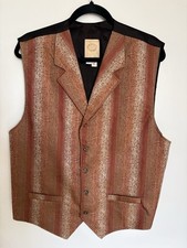 Vintage WAH MAKER Frontier Clothing Gambler Saloon Cowboy Vest Men's Size XL