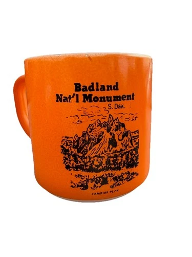Badlands National Park Vintage Mug South Dakota Vampire Peak Geology Coffee Gift