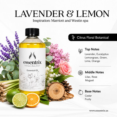Lavender Lemon Luxury Scent Oil 500ml - Hotel Collection Style - HVAC Diffuser