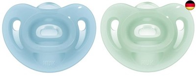 NUK Sensitive Schnuller | 6-18 Monate | 100 % Silikon für zarte Haut | BPA-frei