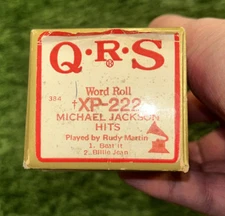 QRS Michael Jackson HITS 2 Selections XP-222 Piano Word Roll Billie Jean Beat It