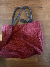 Neiman Marcus Red/Black Leopard Animal Print ...