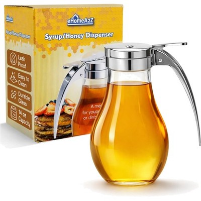 Glass Honey Dispenser with Metal Top - 14 oz