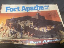 Vintage 1978 Marx Toys Fort Apache Play Set 4202 Cowboy Indians Incomplete