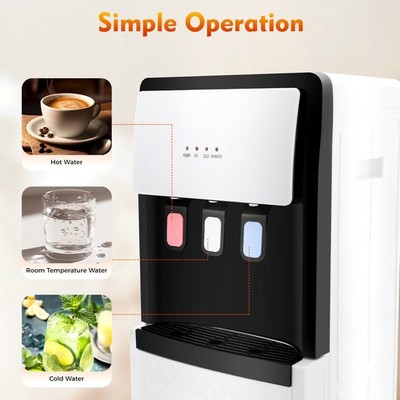 Bottom Load Water Cooler Water Dispenser 3 Temperature Setting PP Home Office US