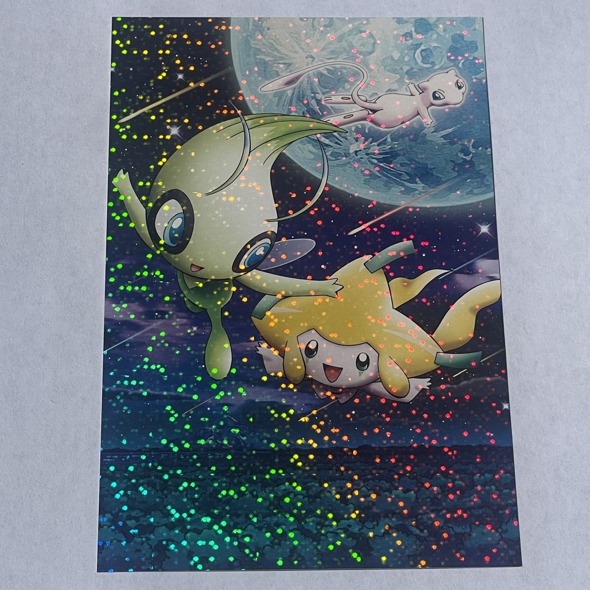 MEW/CELEBI/JIRACHI 2005 POKEPARK JPN POSTCARD STARRY SKY TRIP