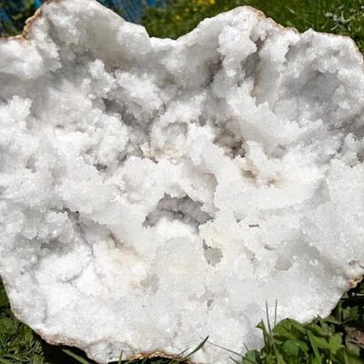 Extra große Quarz & Selenit Kristall Geode - natürliche Formation, Marokko