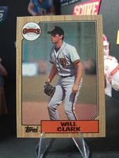 1987 Topps - Will Clark #420 (RC) Error Blue Dot, Great Centering 