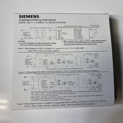 SIEMENS DB-11  Smoke detector bases NIB