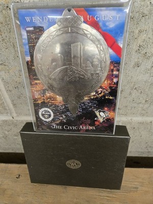 Wendell August The Civic Arena Christmas Ornament Pittsburgh Penguins Hand Forge