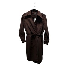 Banana Republic Brown Suede Wrap Style Shirt Dress Belted Size 4