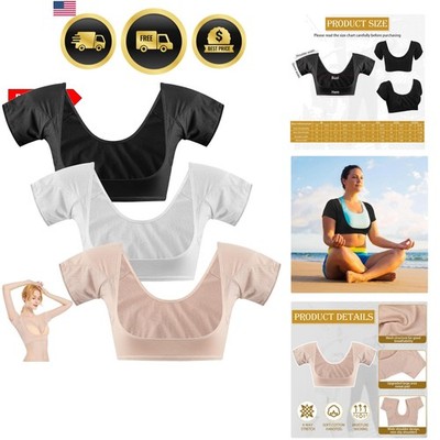 3 Pcs Underarm Sweat Vest Armpit Sweat Proof Pads for Under Armpits Underarm ...