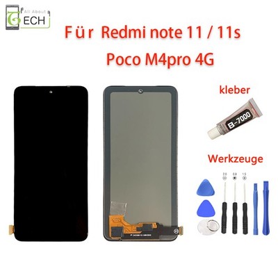 Für Xiaomi Redmi Note 11 / 11s Poco M4 Pro LCD Display Bildschirm Touchscree...