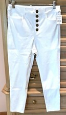 NWT New Fresh Produce White Freshfit Hi-Rise Crop Capri Pants Size S M MSRP 62