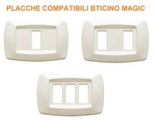 PLACCA AVORIO COMPATIBILE BTICINO MAGIC 1-2-3 POSTI PER SUPPORTI 503R