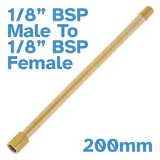 200mm 1/8" BSP Male To Female Thread Brass Pipe Extension Fitting Connector