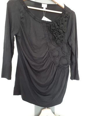 Alba Moda Gerafftes  T-Shirt Gr. 38 Schwarz neu 