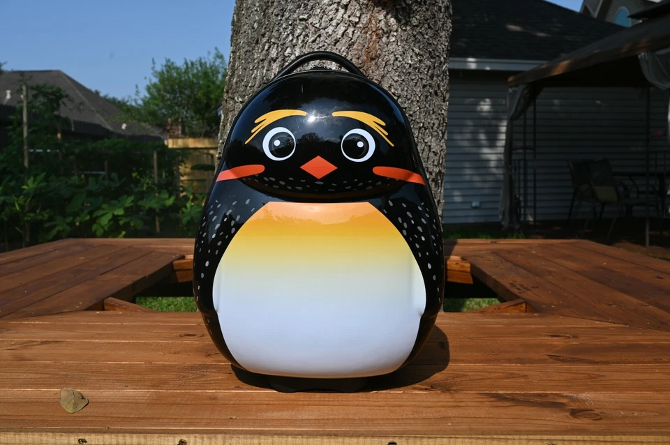 Conjunto de 2 Bagagem e Mochila Infantil Pinguim Heys Travel Tots Bom Estado - Imagem 2 de 4