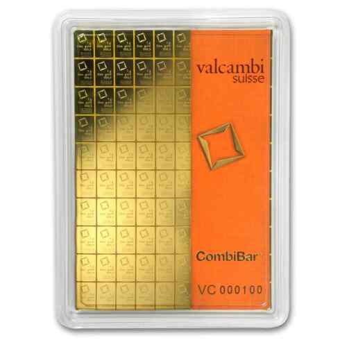 100 x 1 gram Gold Valcambi CombiBar™ (In Assay) - Foto 1 di 2