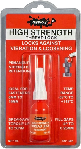 High Strength Threadlock 10 Ml Red Oil Tolerant Threadlocker, Screw Glue for Aut