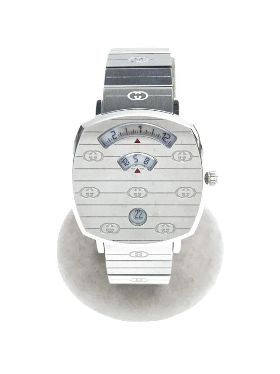 Poignée de montre femme GUCCI quartz analogique acier inoxydable argent   157,4 occasion