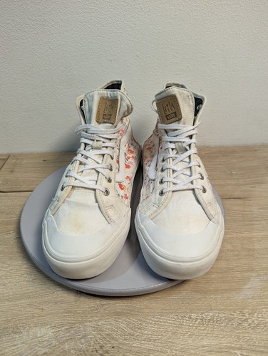 Vans Womens Sz 8.5 Black Ball Leila Hurst Floral Cream 70s Hi-Top Sneakers - Picture 2 of 9