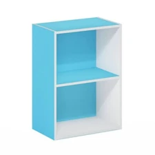 2 Tier Shelf Bookcase Small Short Bookshelf Shelving Storage Organizer For Kids