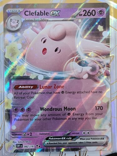 Pokemon TCG - Clefable ex - 082/197 - Obsidian Flames - Double Rare - NM - Picture 1 of 2
