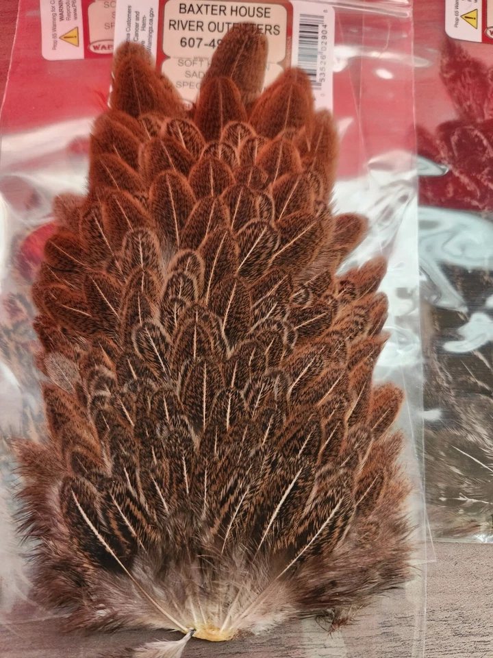 Speckled HEN BACK - Wapsi Hen Saddle, Soft Hackle Feathers - Image 3 of 4