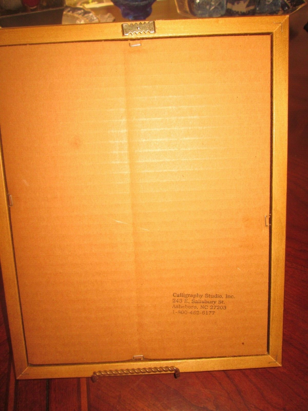 GOLD FRAMED 11" X 9" PICTURE WITH MATTING, " ONE HUNDRED YEARS FROM NOW