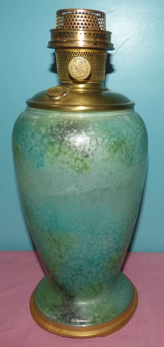 Aladdin Green Tall Vase Lamp with Model 12 Burner