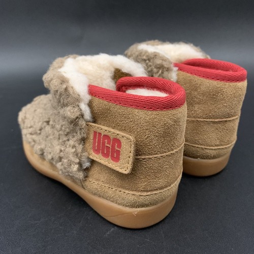 UGG TODDLER ZAYLEN CURLY BOOT SIZE 7T CHESTNUT SUEDE WOOL KIDS SHOES - Picture 3 of 14