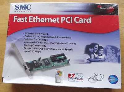 SMC Fast Ethernet  PCI Card 10/100 Mbps in Original Display Package (SEALED)