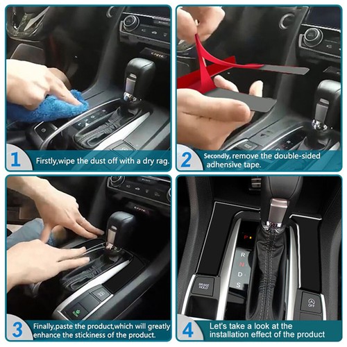 Car Console Dashboard Panel Black Interior Trim For Ford Mustang 2005-2009 8Pcs - Bild 6 von 16