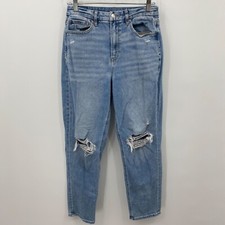 American Eagle Jeans Stretch Curvy Mom Light Blue Size 6 Regular Womens